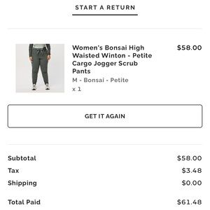 Women’s FIGS 💕 New style, CARGO, size medium Petite